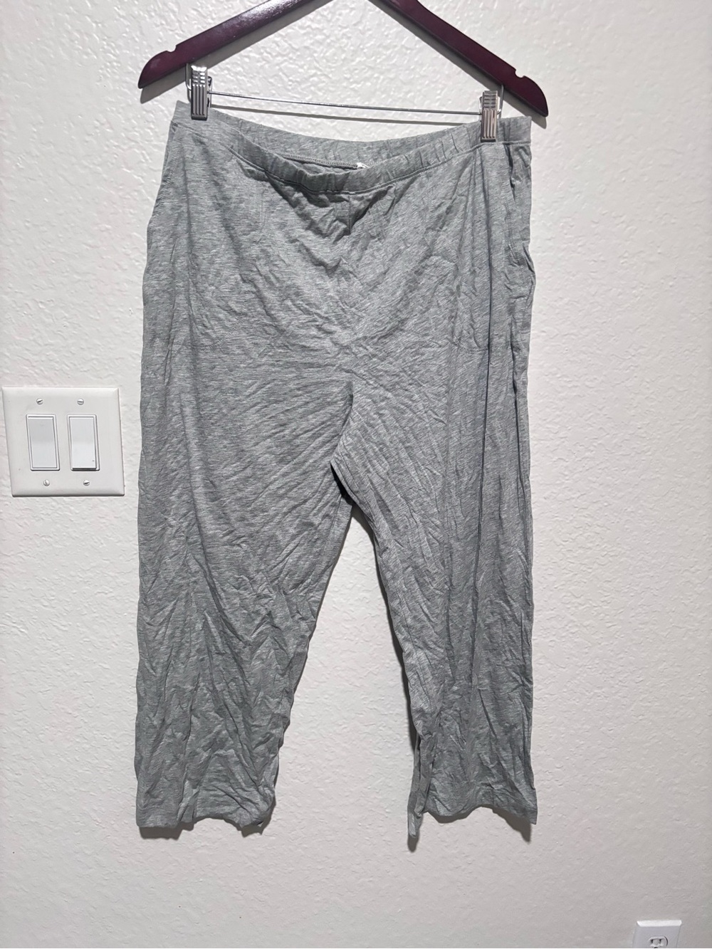 NWT Skin Worldwide CarlynGray Cropped Cotton Pants Size Large - Picture 3 of 5